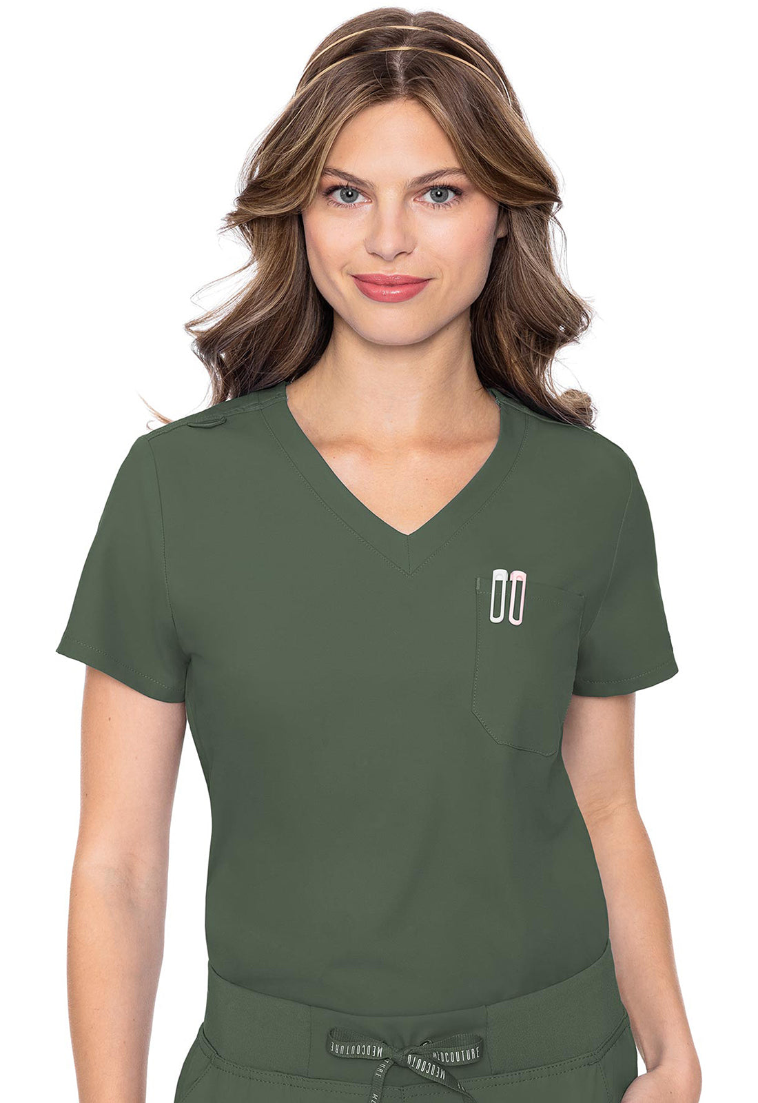 Med Couture Insight Women's MC2432 One Pocket Tuck-In Top
