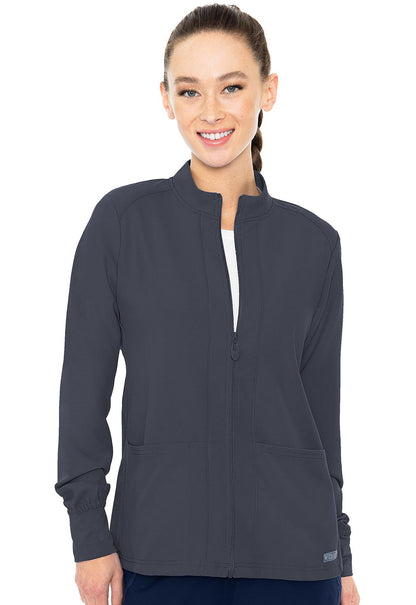 Med Couture Insight Women's MC2660 Zip Front Warm-Up With Shoulder Yokes — Clearance
