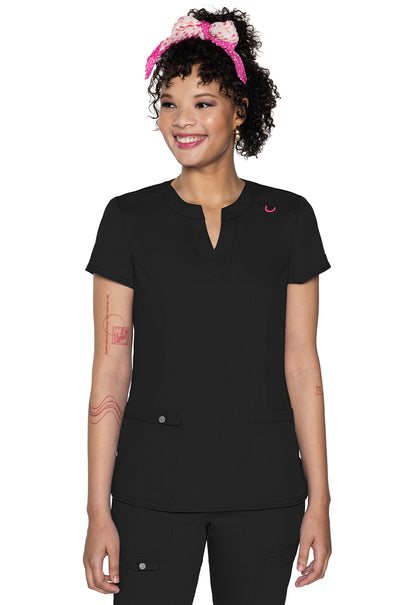 Med Couture Touch Women's MC607 Split Round Neck Top