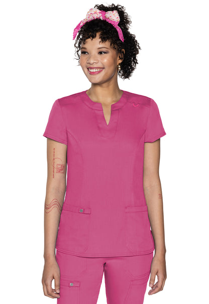 Med Couture Touch Women's MC607 Split Round Neck Top