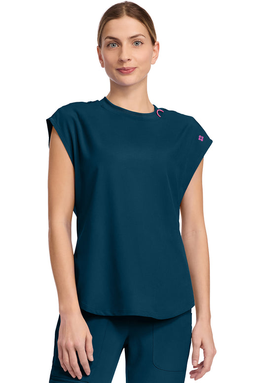 Med Couture Amp Women's MC703  Round Neck Tuckable Top