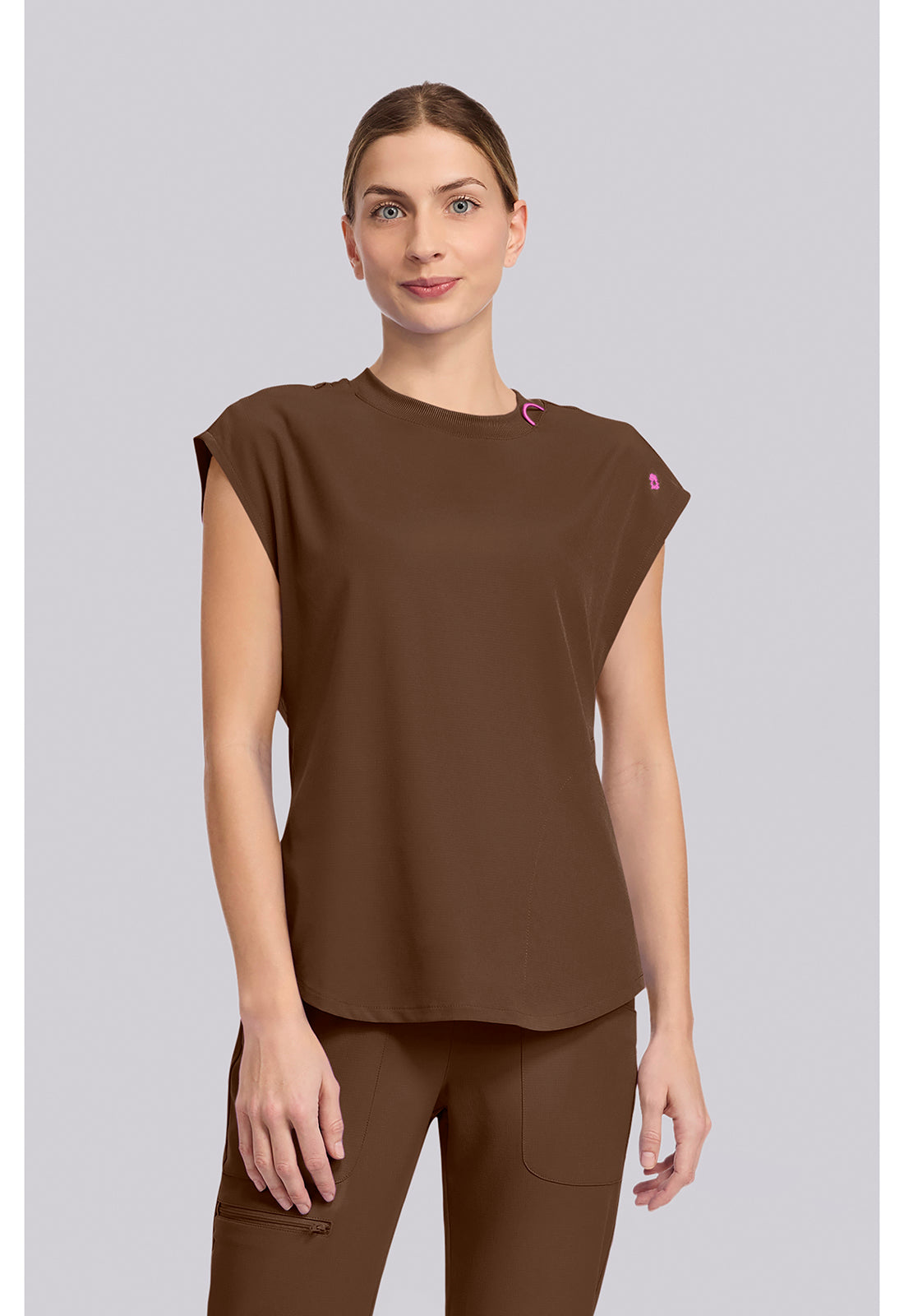 Med Couture Amp Women's MC703  Round Neck Tuckable Top