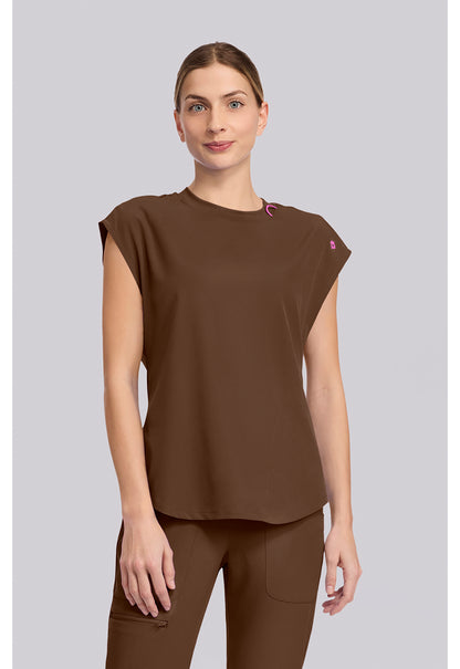 Med Couture Amp Women's MC703  Round Neck Tuckable Top