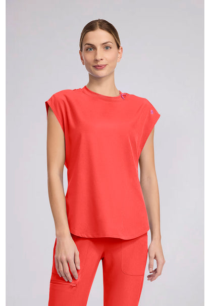 Med Couture Amp Women's MC703  Round Neck Tuckable Top