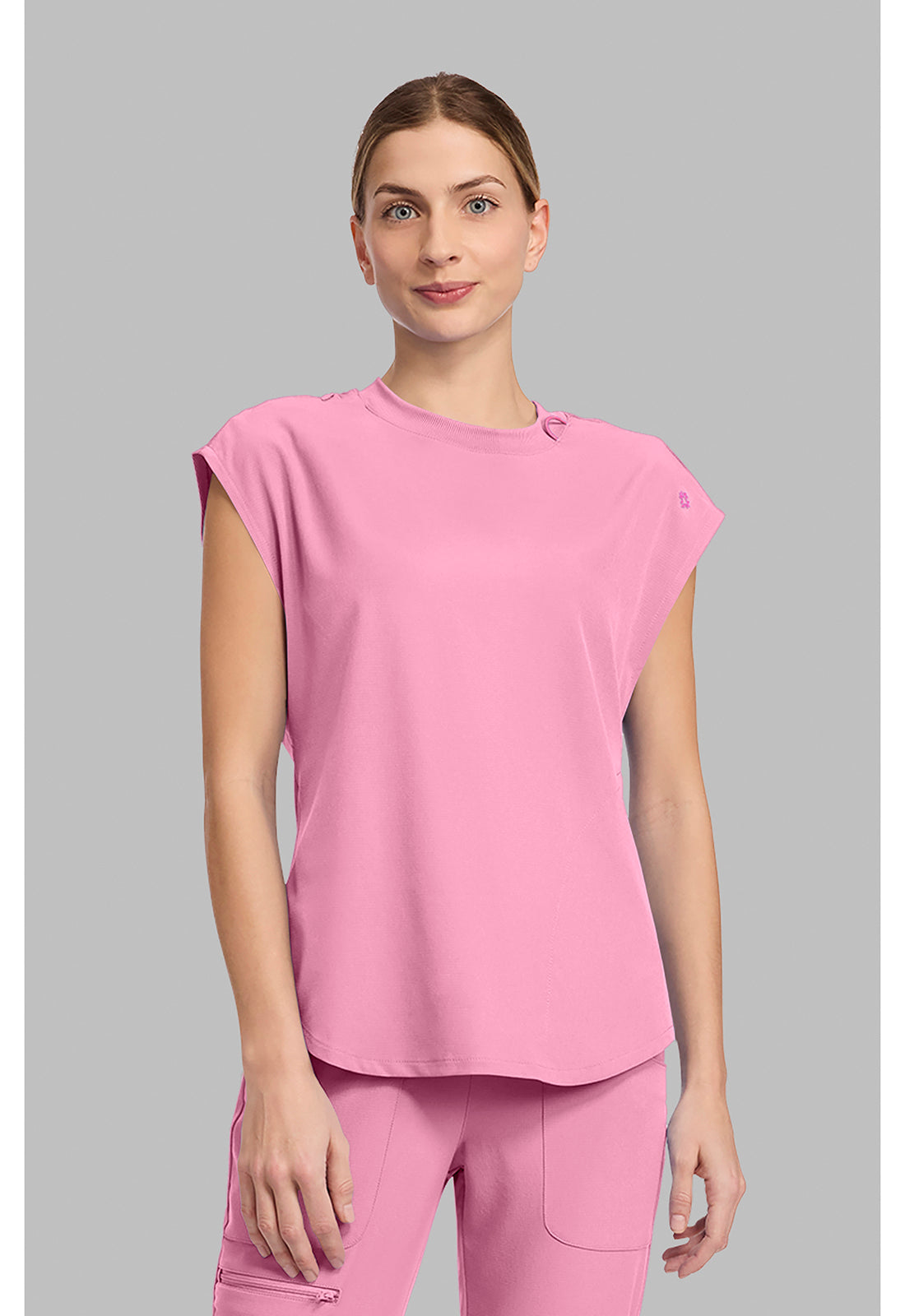 Med Couture Amp Women's MC703  Round Neck Tuckable Top