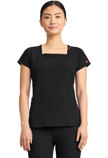 Med Couture Amp Women's MC704 Women's 3-Pocket Square Neck Top