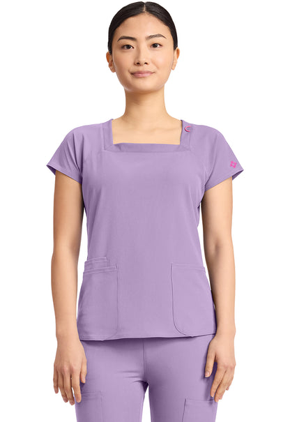 Med Couture Amp Women's MC704 Women's 3-Pocket Square Neck Top