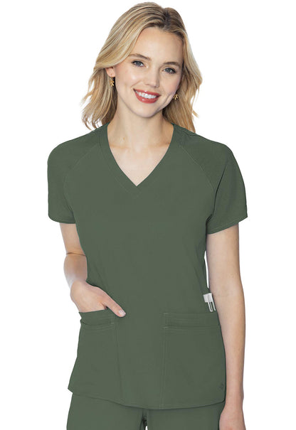 Med Couture Touch Women's MC7425 Raglan Sleeve Top