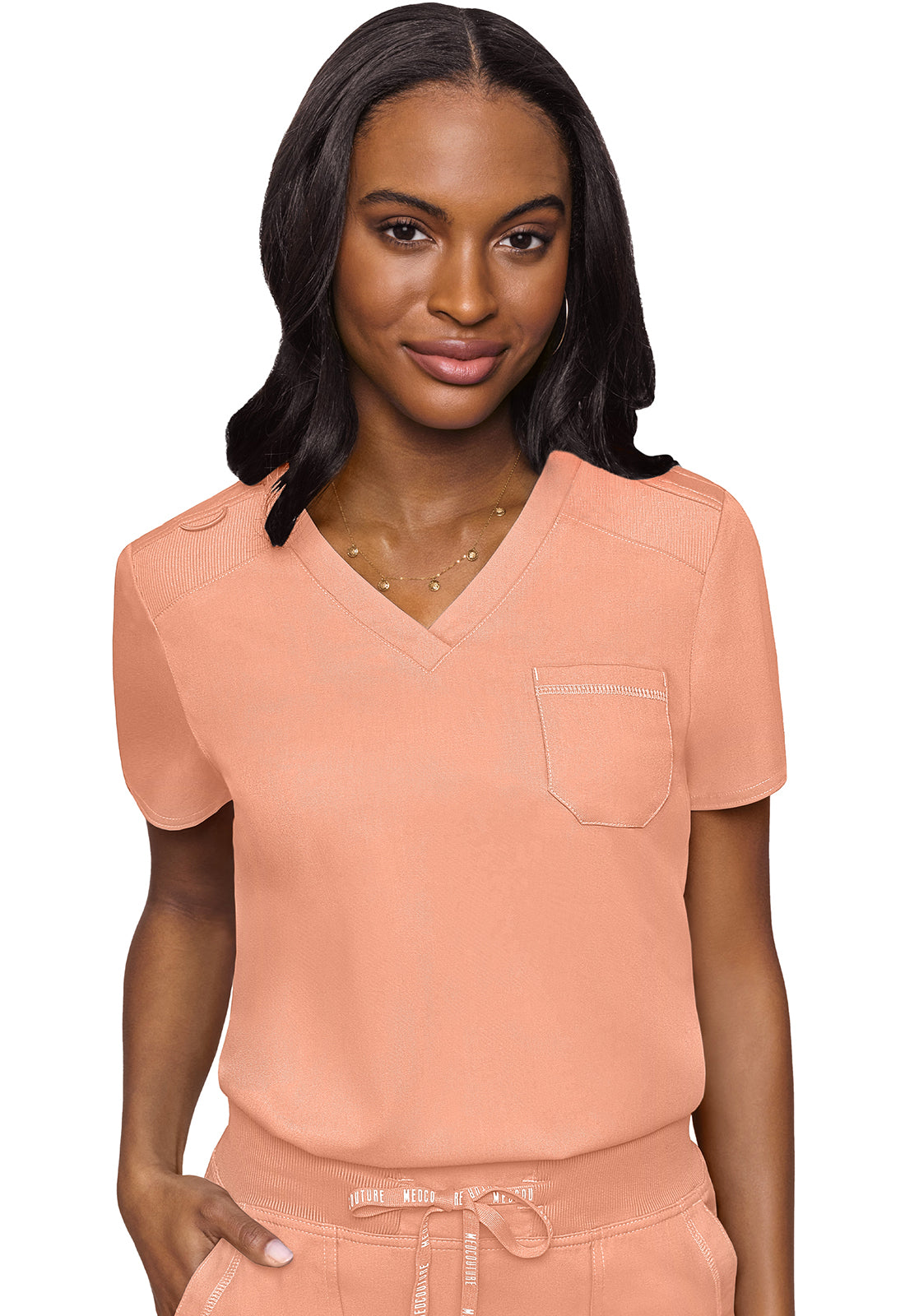 Med Couture Touch Women's MC7448 V-Neck Tuck In