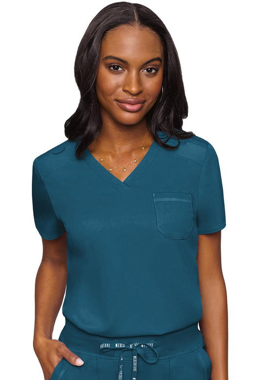 Med Couture Touch Women's MC7448 V-Neck Tuck In
