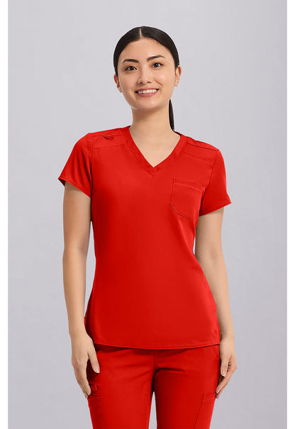 Med Couture Touch Women's MC7448 V-Neck Tuck In