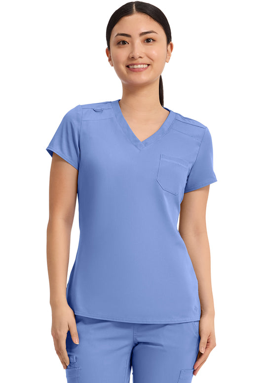 Med Couture Touch Women's MC7448 V-Neck Tuck In