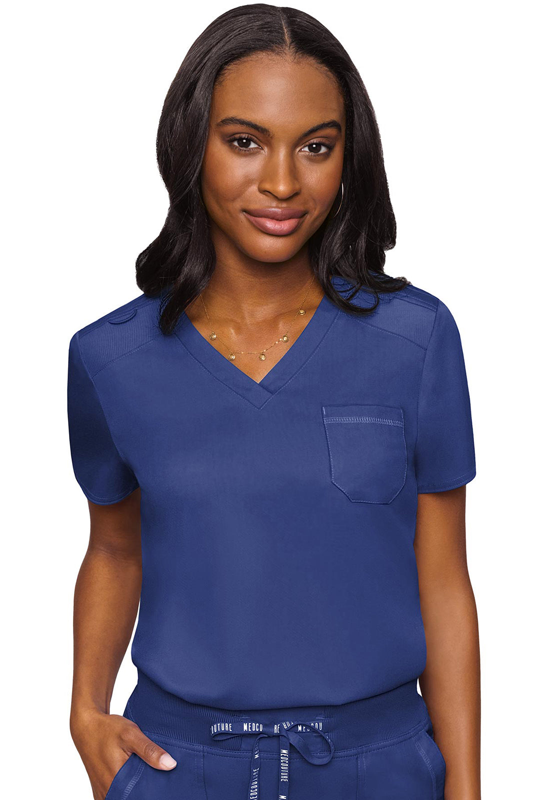 Med Couture Touch Women's MC7448 V-Neck Tuck In