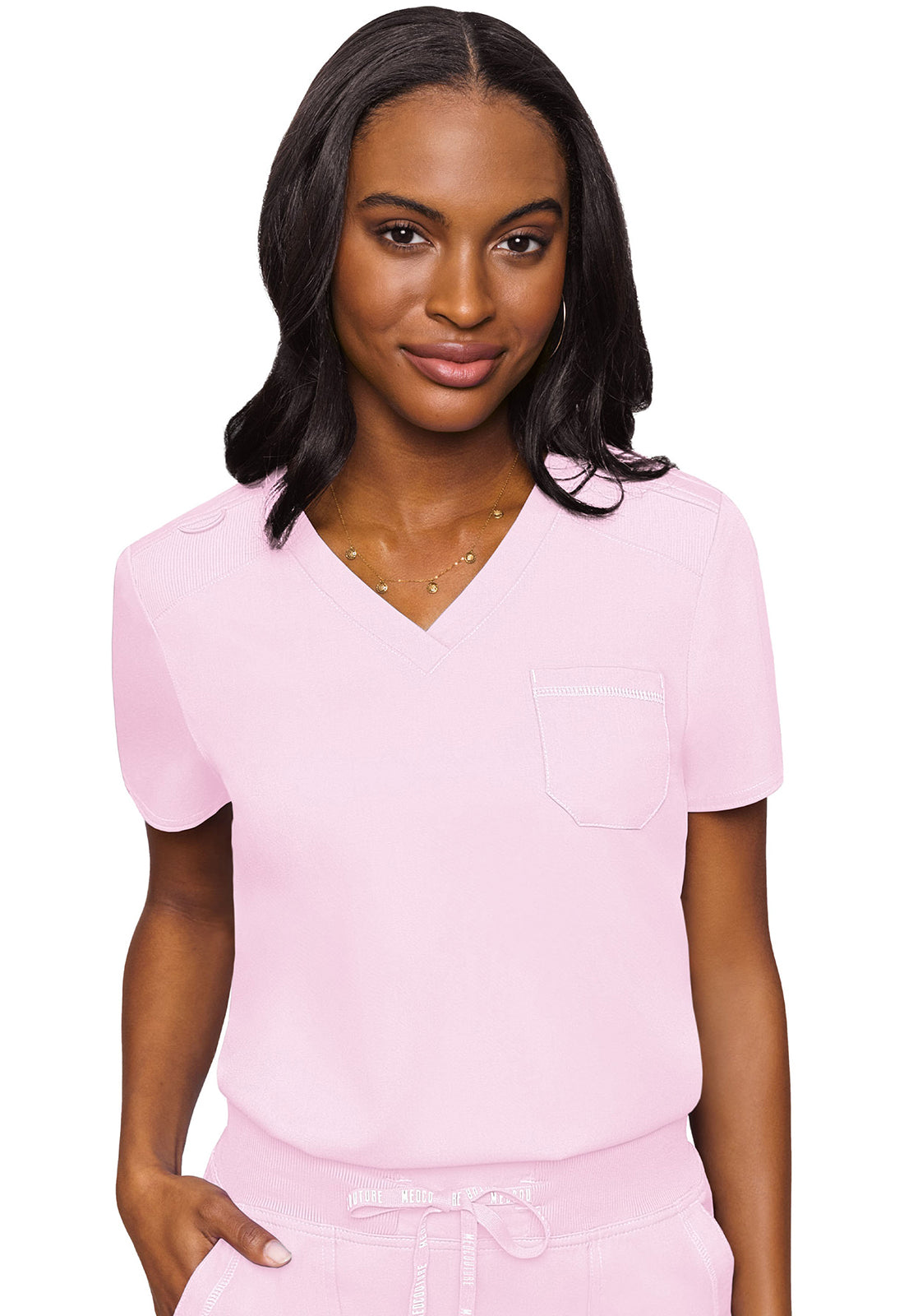 Med Couture Touch Women's MC7448 V-Neck Tuck In