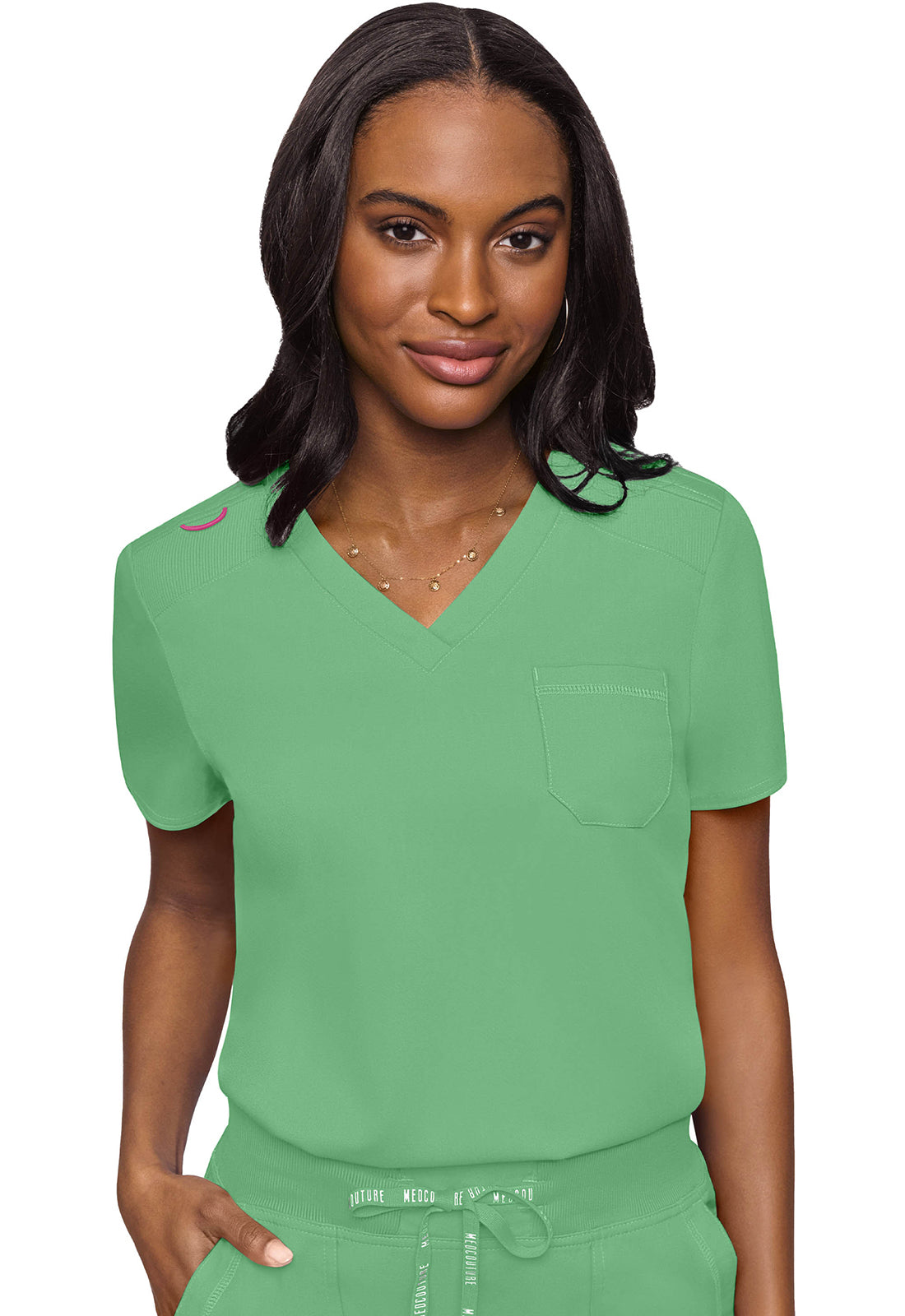 Med Couture Touch Women's MC7448 V-Neck Tuck In