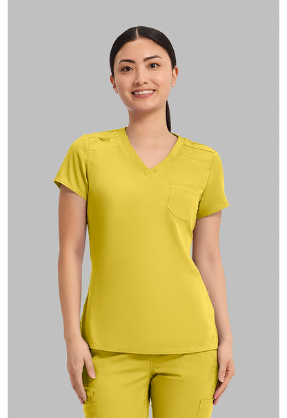 Med Couture Touch Women's MC7448 V-Neck Tuck In