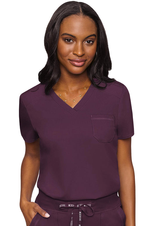 Med Couture Touch Women's MC7448 V-Neck Tuck In