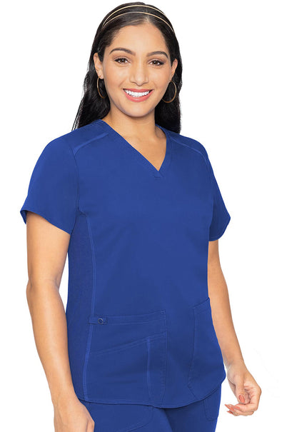 Med Couture Touch Women's MC7459 V-Neck Shirttail Top