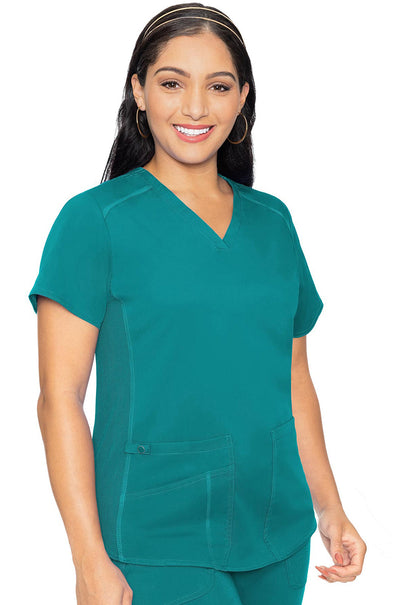 Med Couture Touch Women's MC7459 V-Neck Shirttail Top — Clearance