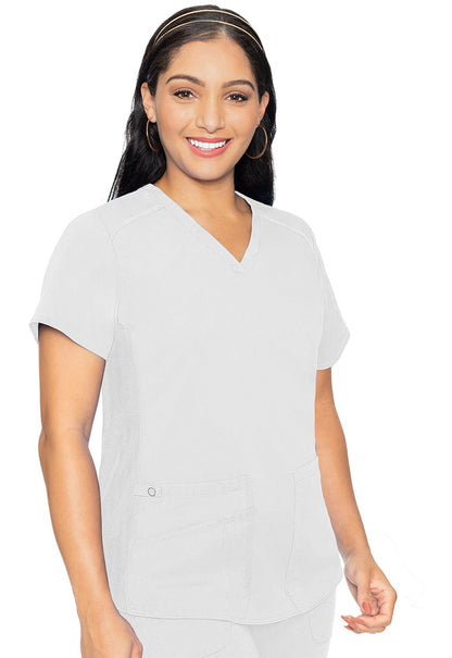 Med Couture Touch Women's MC7459 V-Neck Shirttail Top