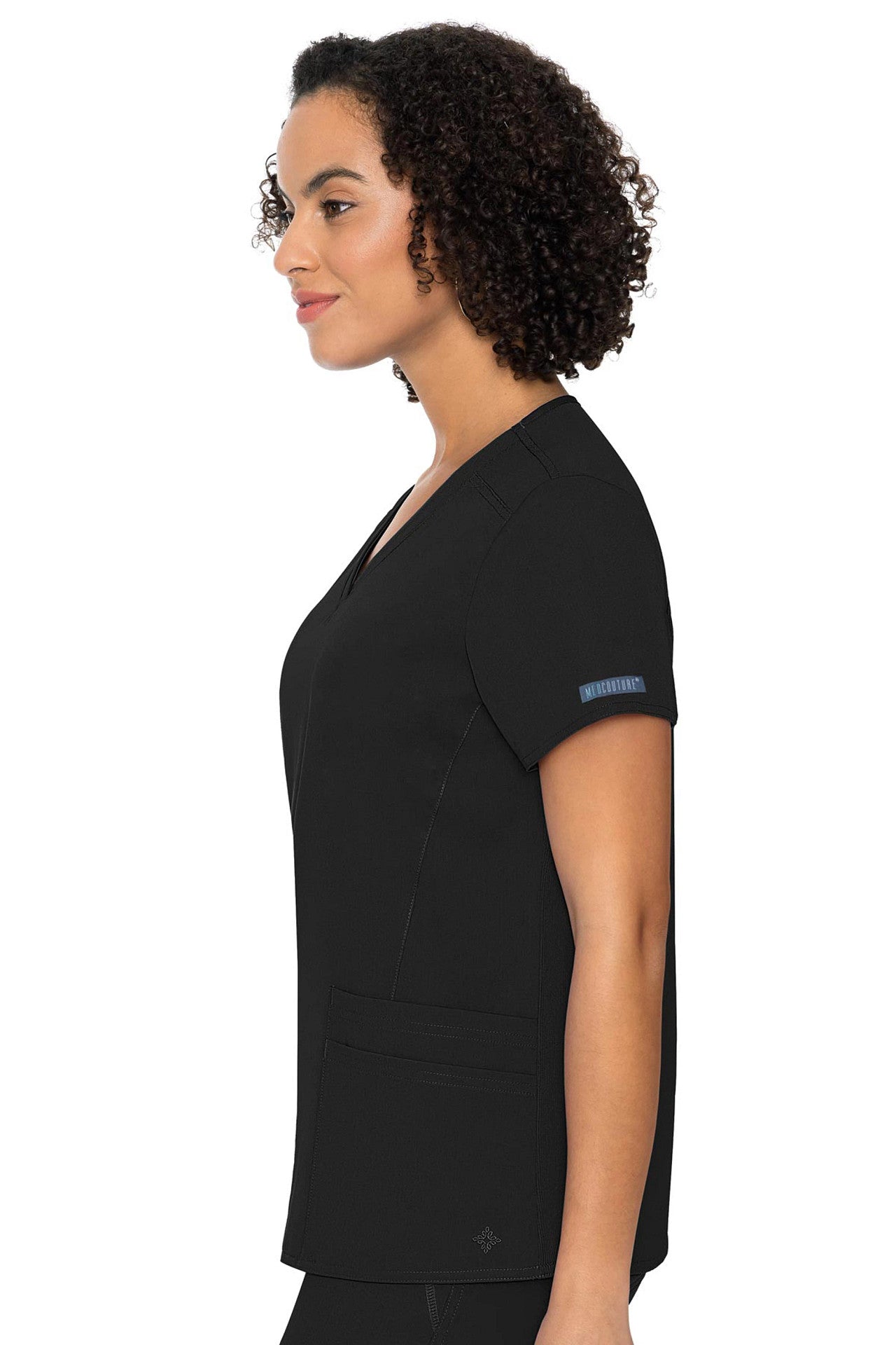 Med Couture Touch 7468 V-neck Knit Back Top