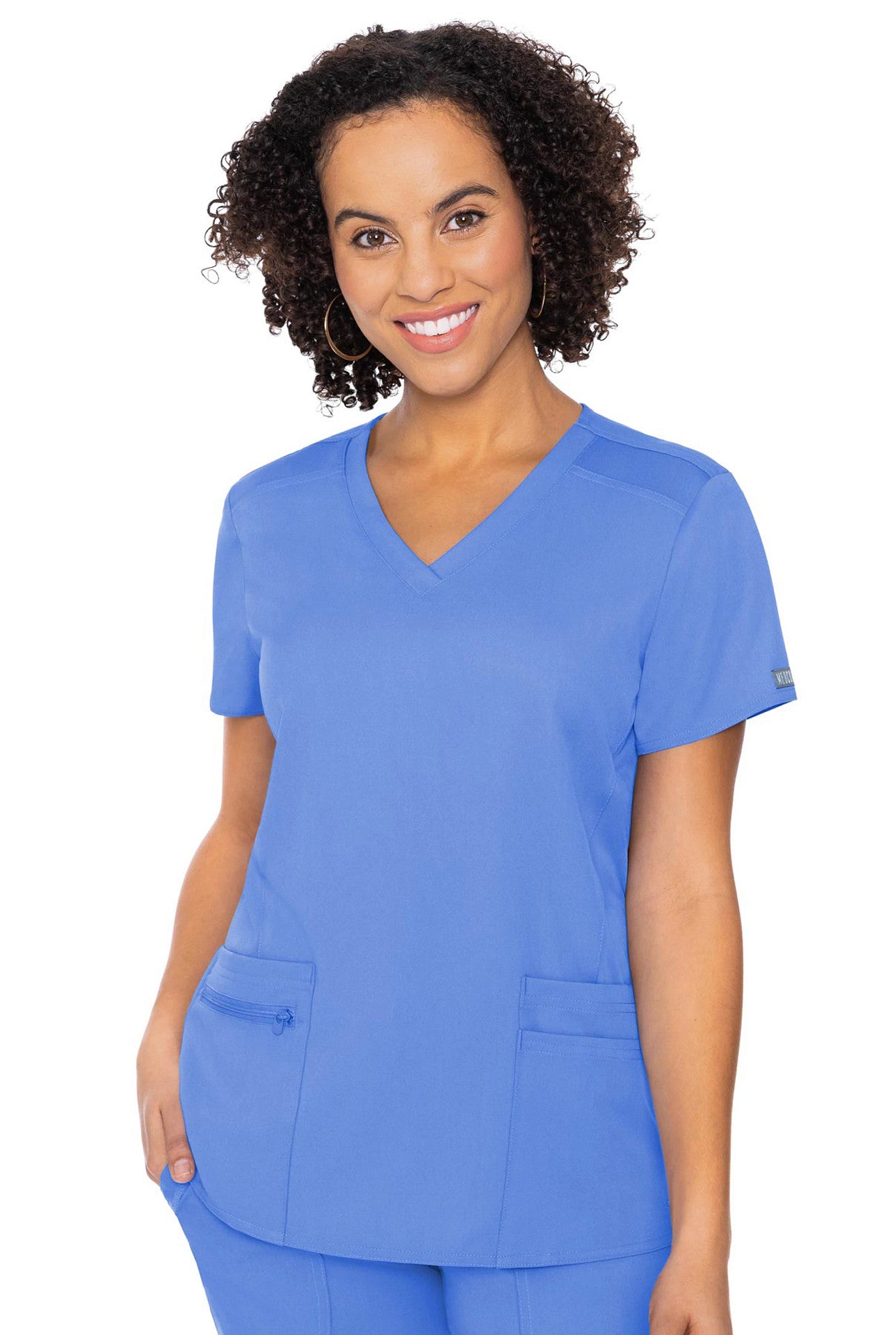 Med Couture Touch 7468 V-neck Knit Back Top