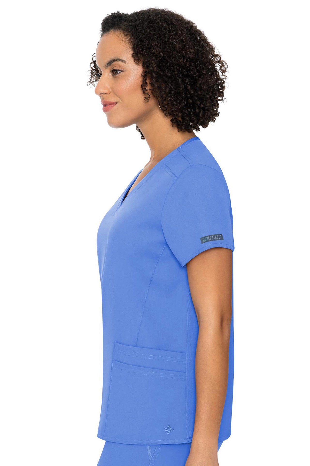 Med Couture Touch 7468 V-neck Knit Back Top