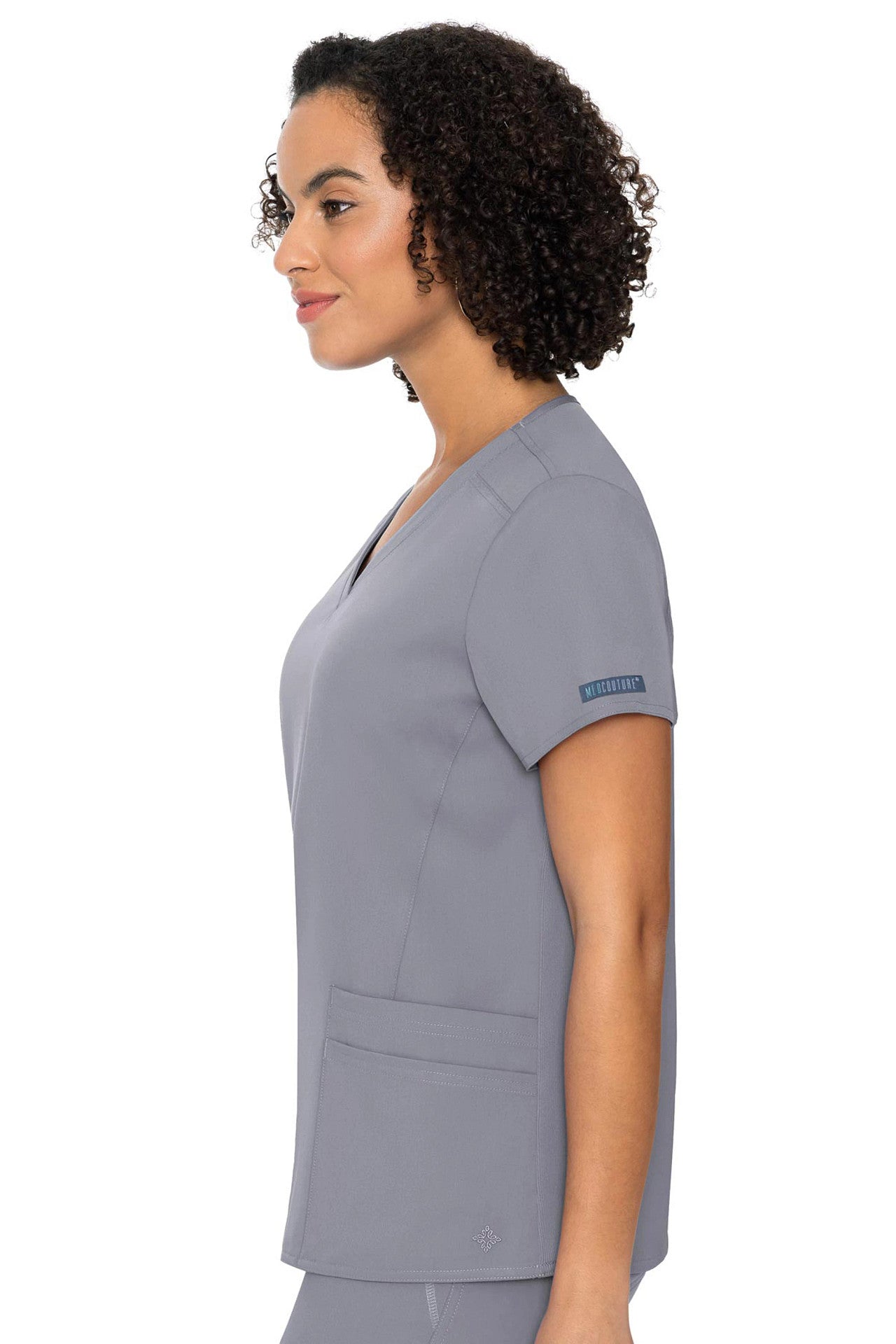 Med Couture Touch 7468 V-neck Knit Back Top