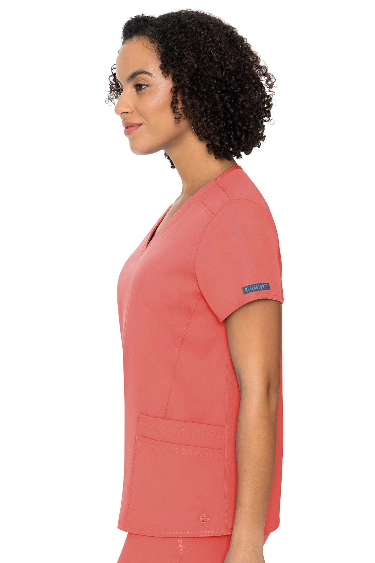Med Couture Touch 7468 V-neck Knit Back Top