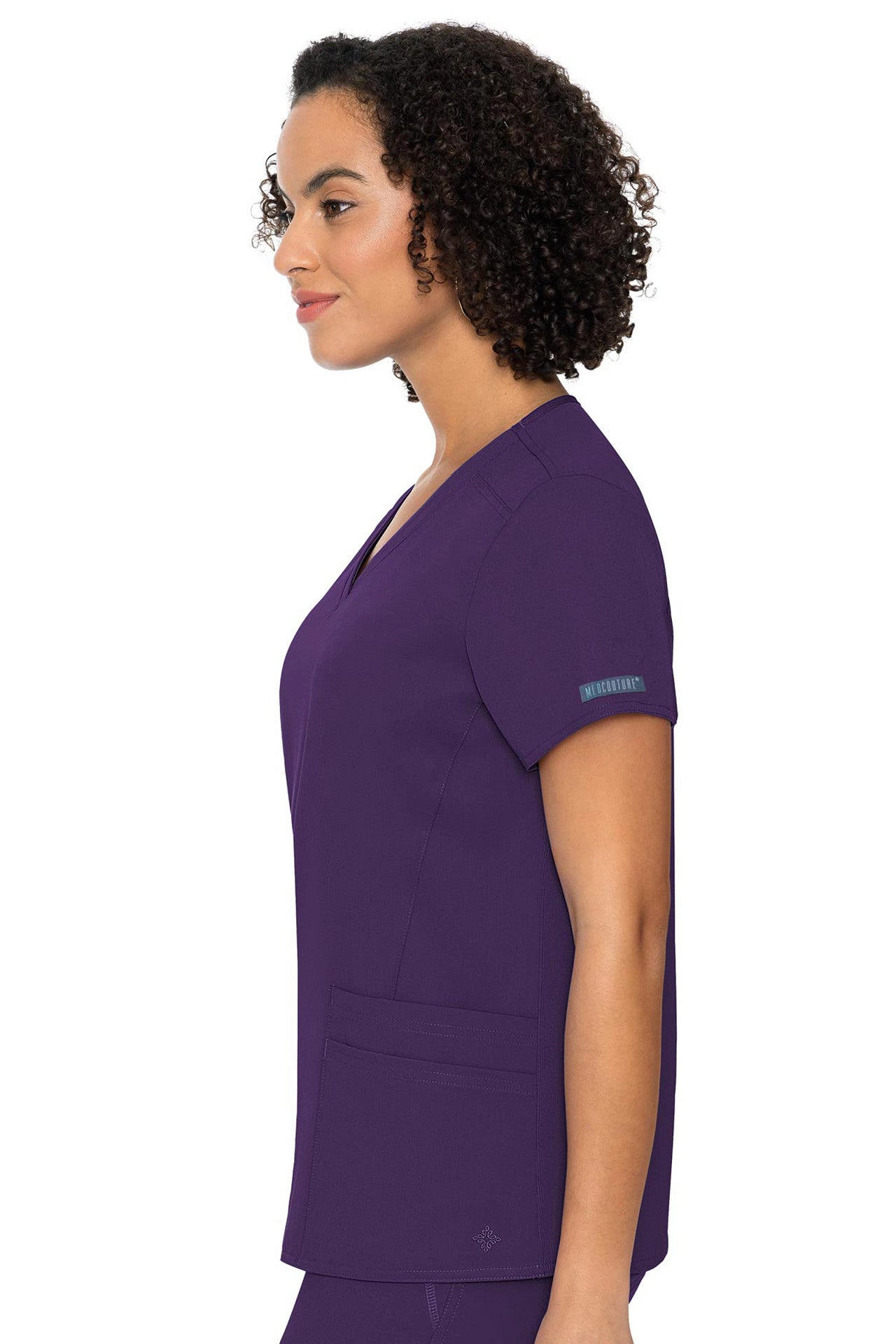 Med Couture Touch 7468 V-neck Knit Back Top
