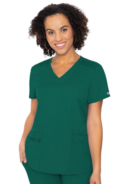 Med Couture Touch 7468 V-neck Knit Back Top