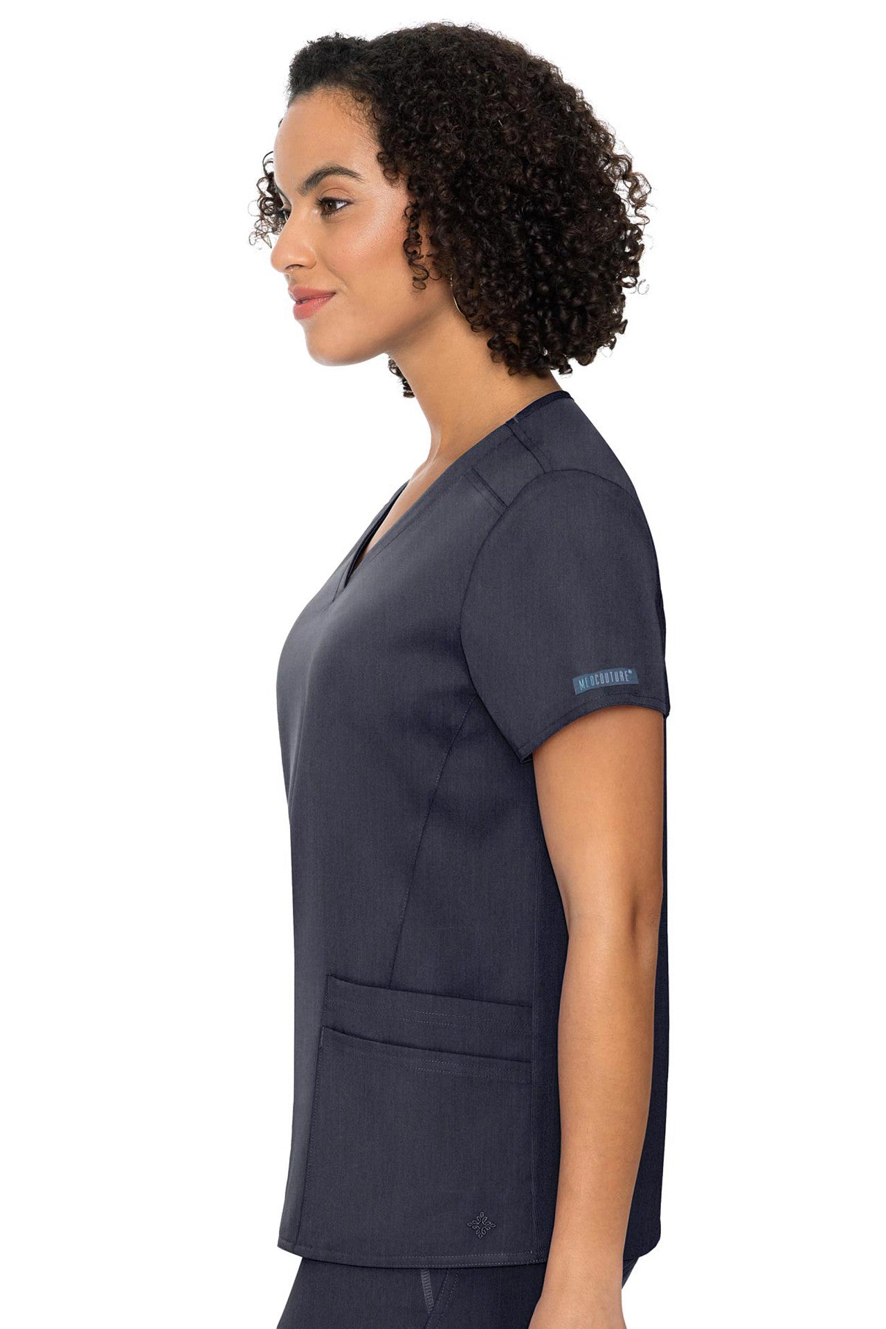 Med Couture Touch 7468 V-neck Knit Back Top
