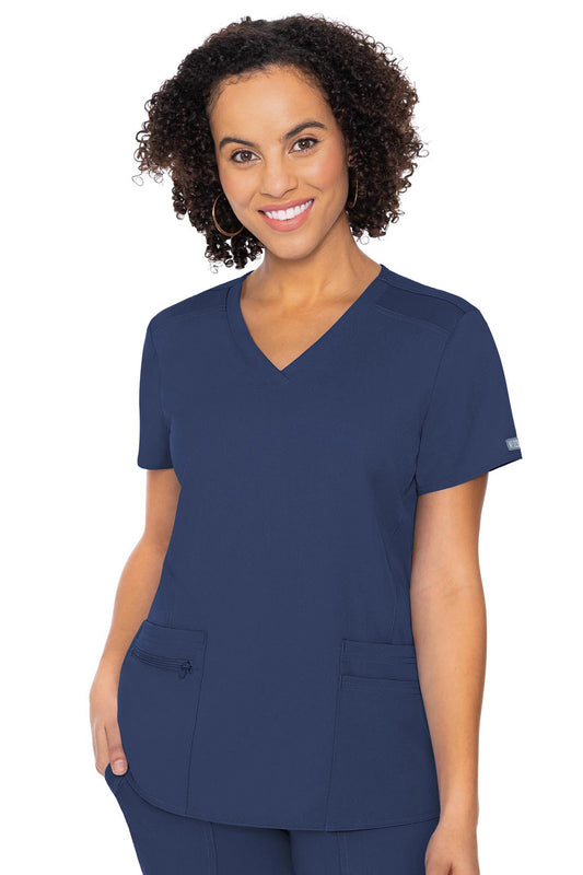 Med Couture Touch 7468 V-neck Knit Back Top