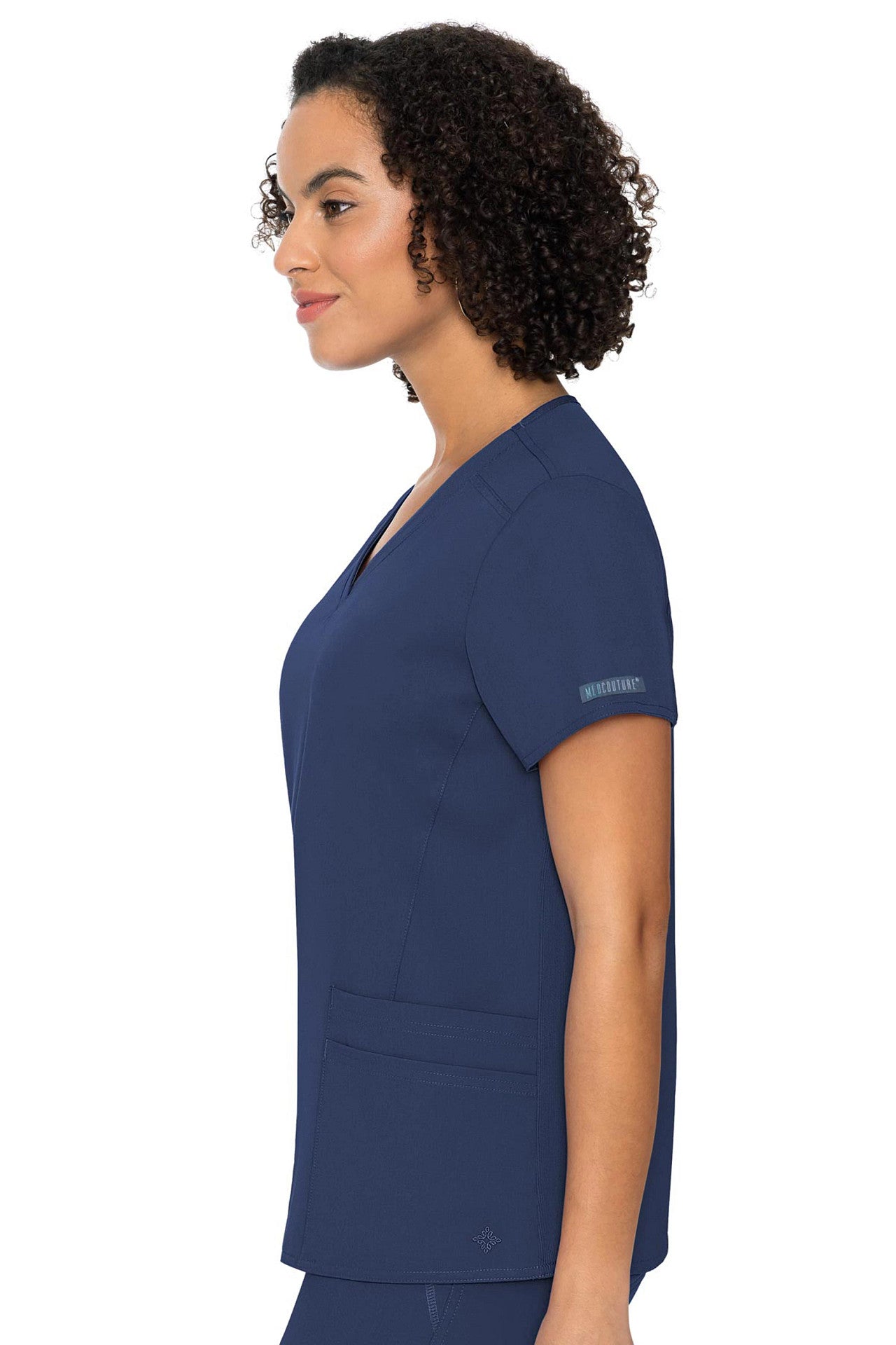 Med Couture Touch 7468 V-neck Knit Back Top