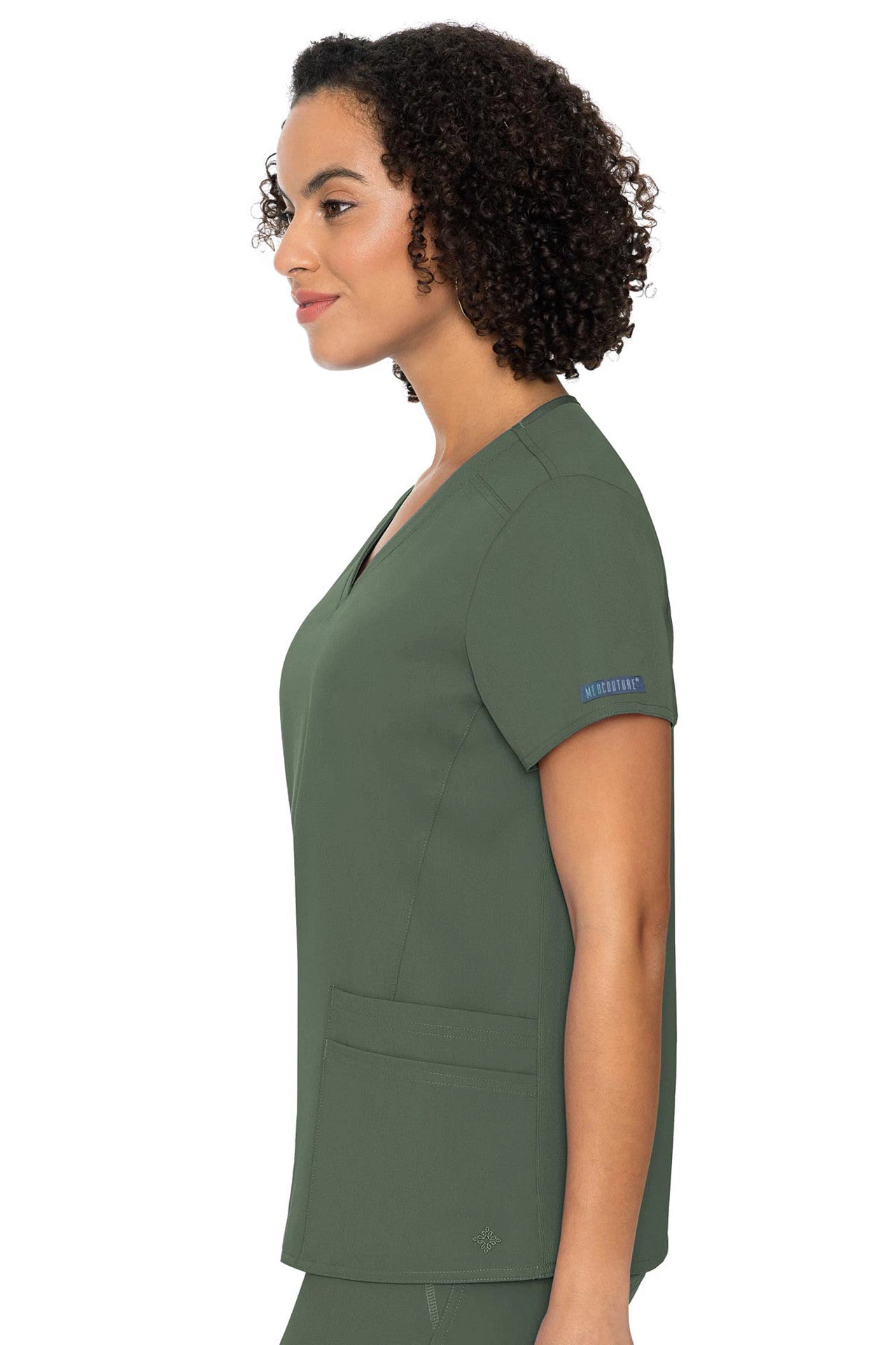 Med Couture Touch 7468 V-neck Knit Back Top