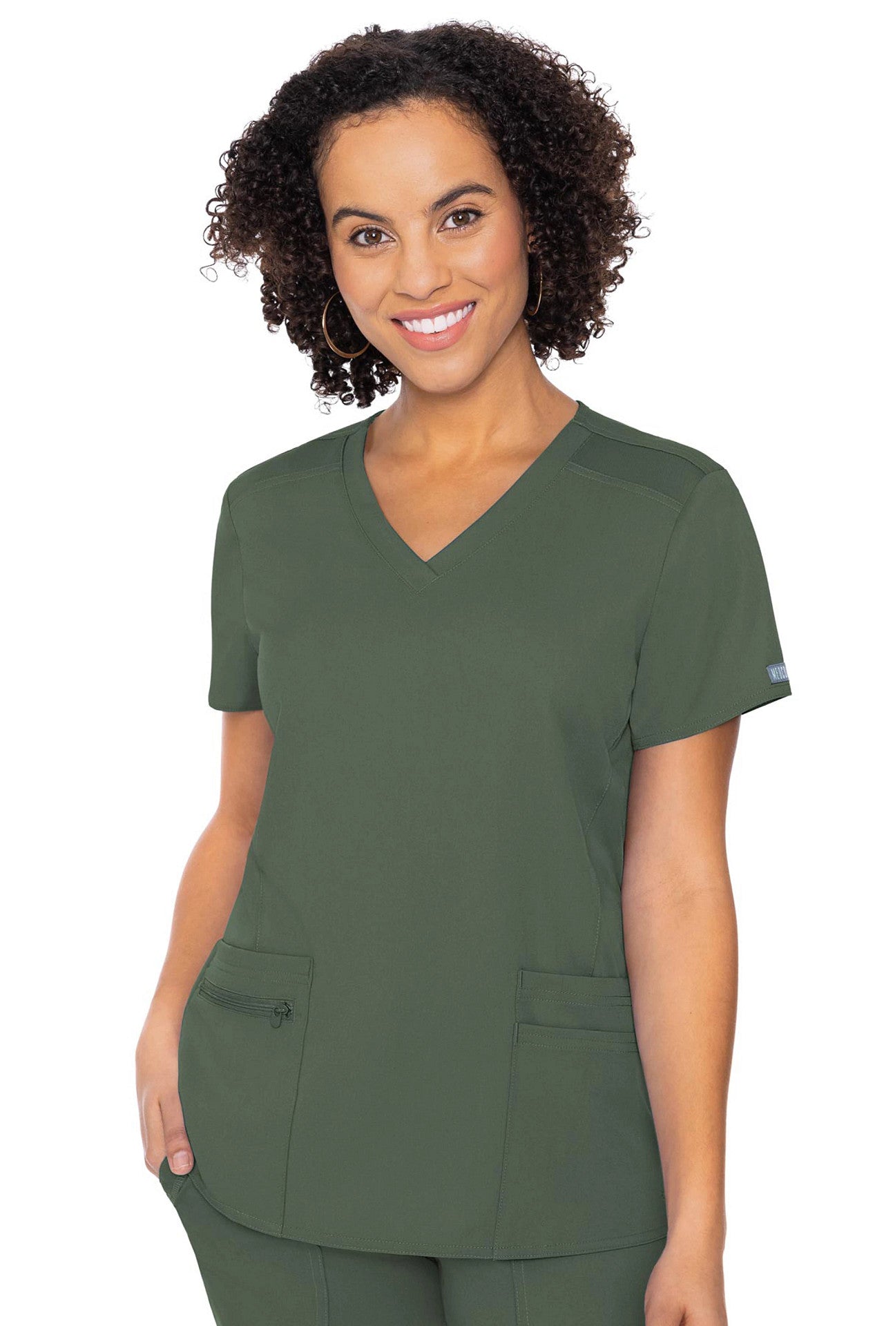 Med Couture Touch 7468 V-neck Knit Back Top