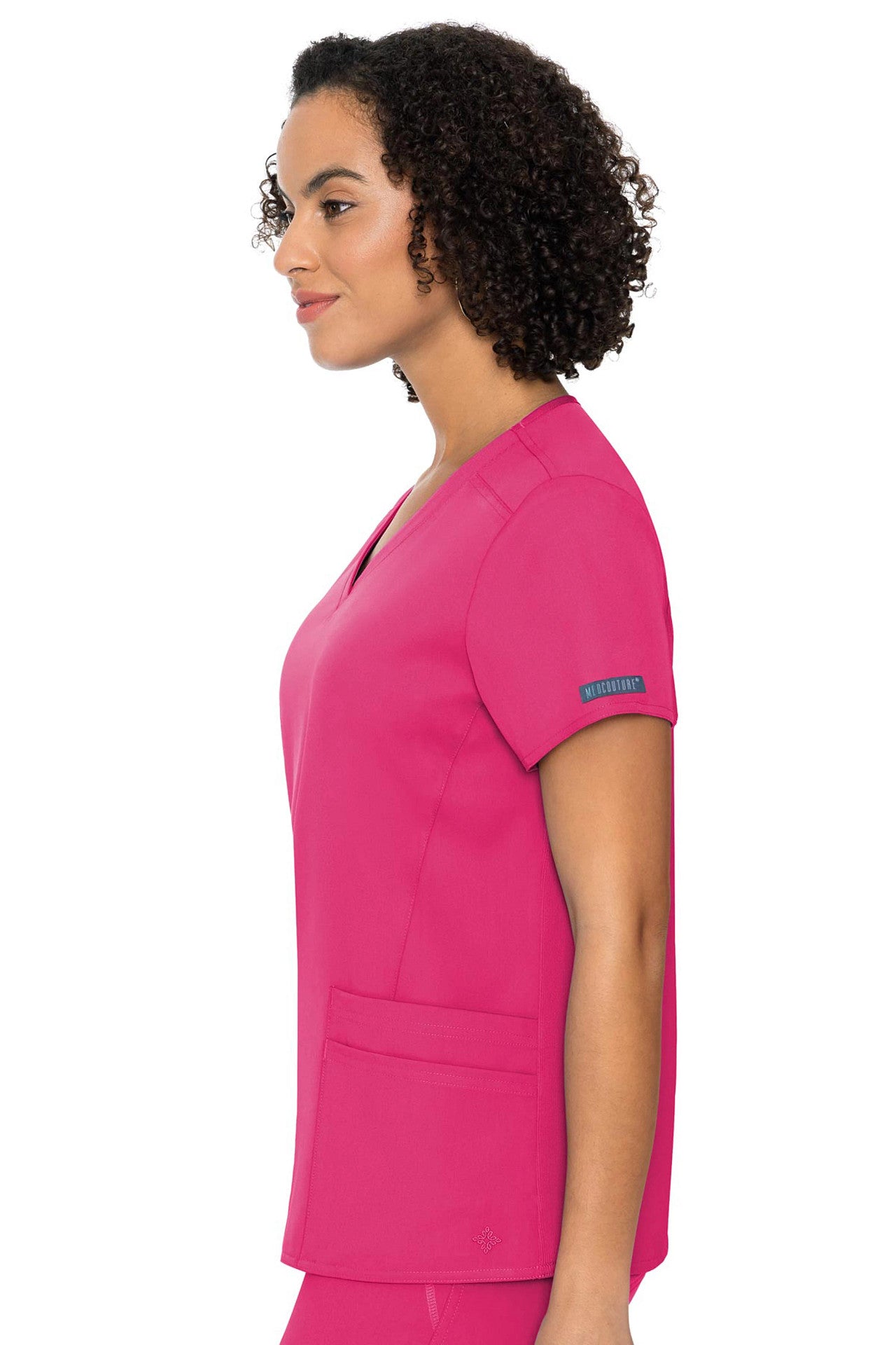 Med Couture Touch 7468 V-neck Knit Back Top