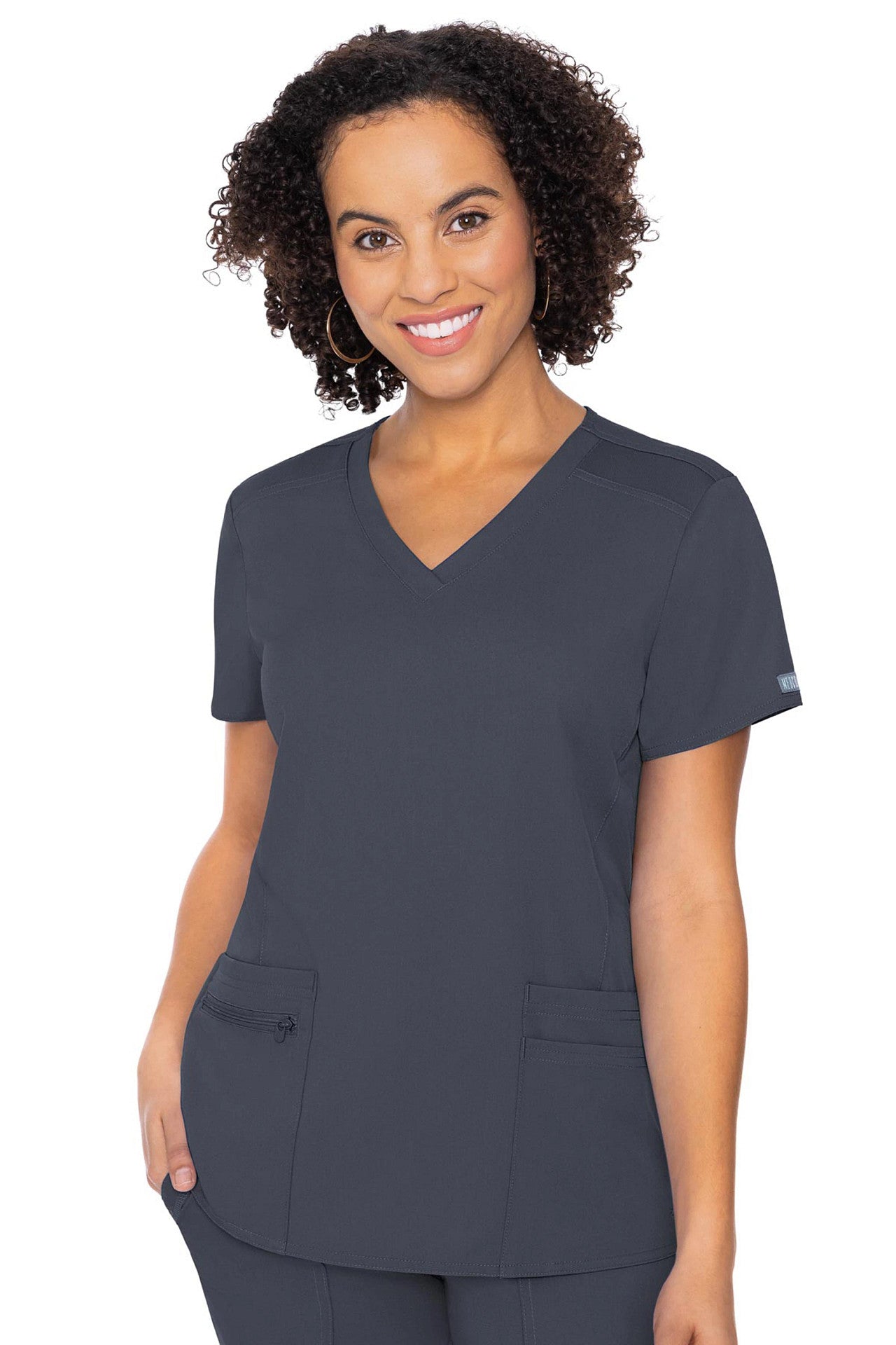 Med Couture Touch 7468 V-neck Knit Back Top