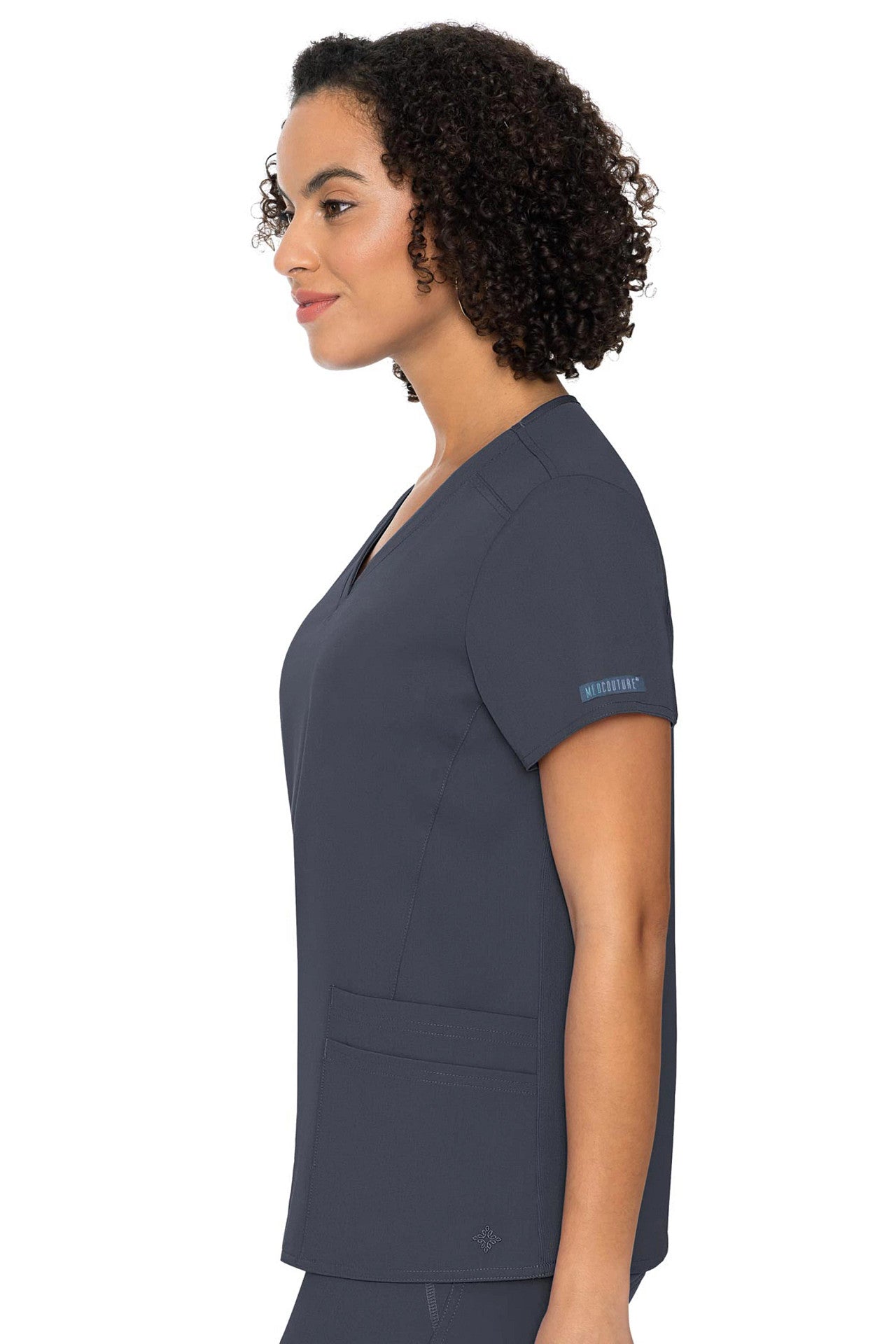Med Couture Touch 7468 V-neck Knit Back Top
