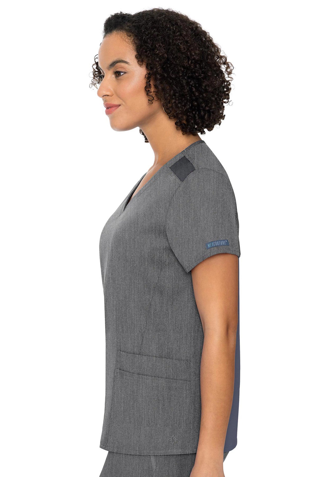 Med Couture Touch 7468 V-neck Knit Back Top