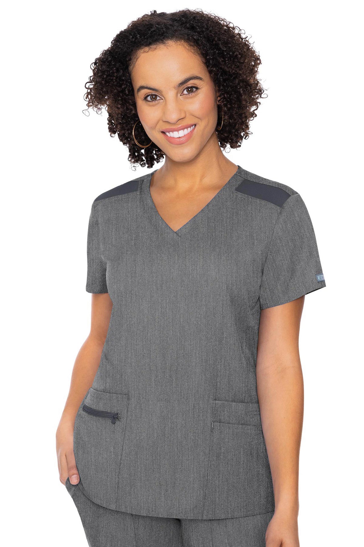 Med Couture Touch 7468 V-neck Knit Back Top