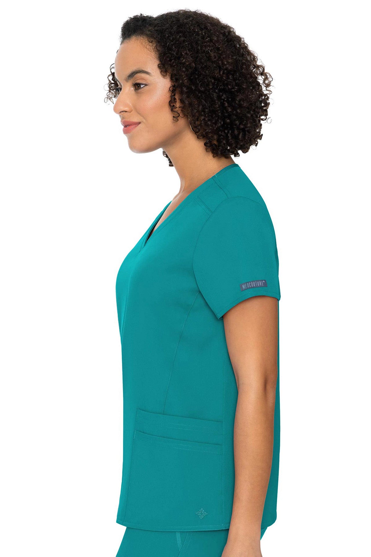 Med Couture Touch 7468 V-neck Knit Back Top