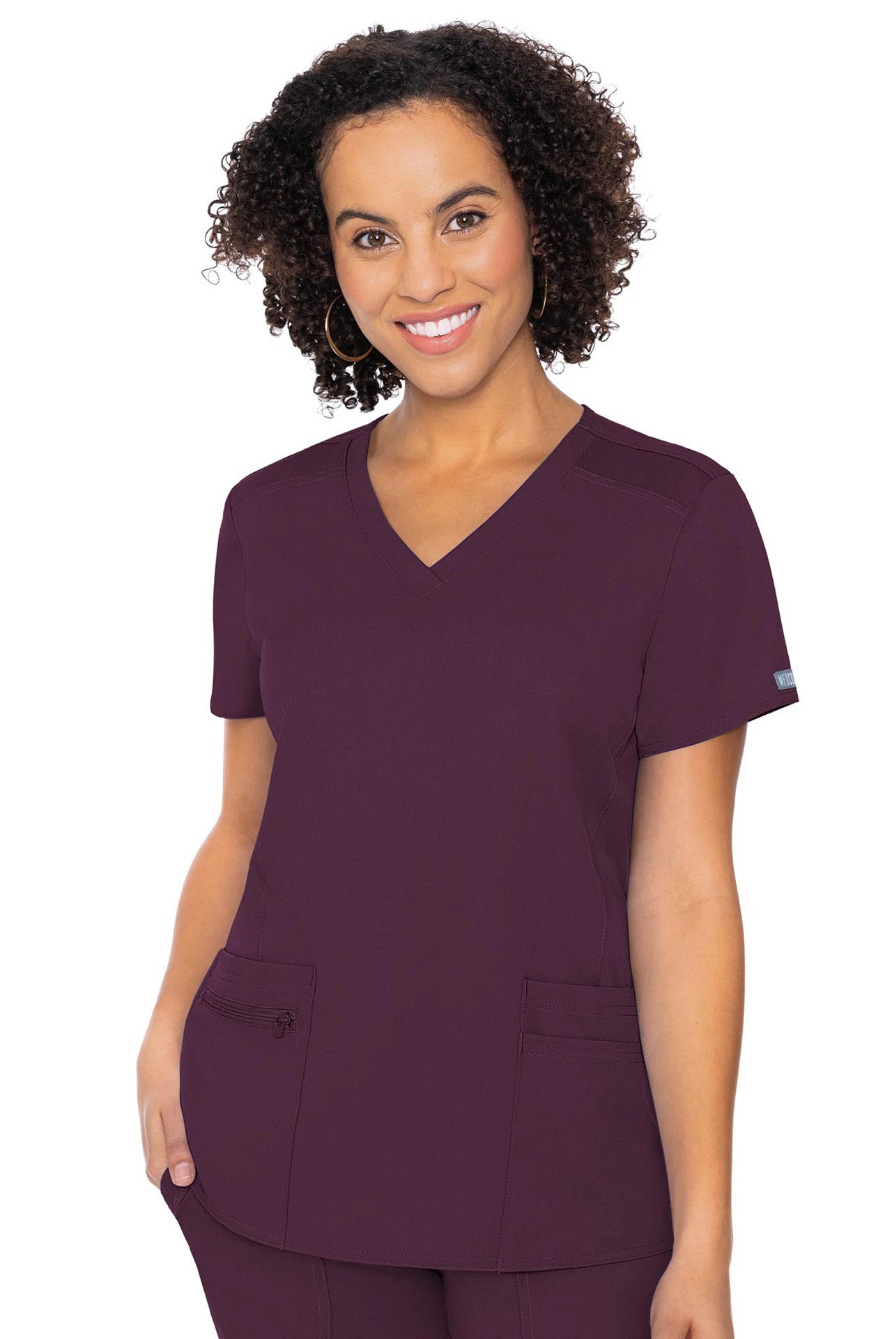 Med Couture Touch 7468 V-neck Knit Back Top