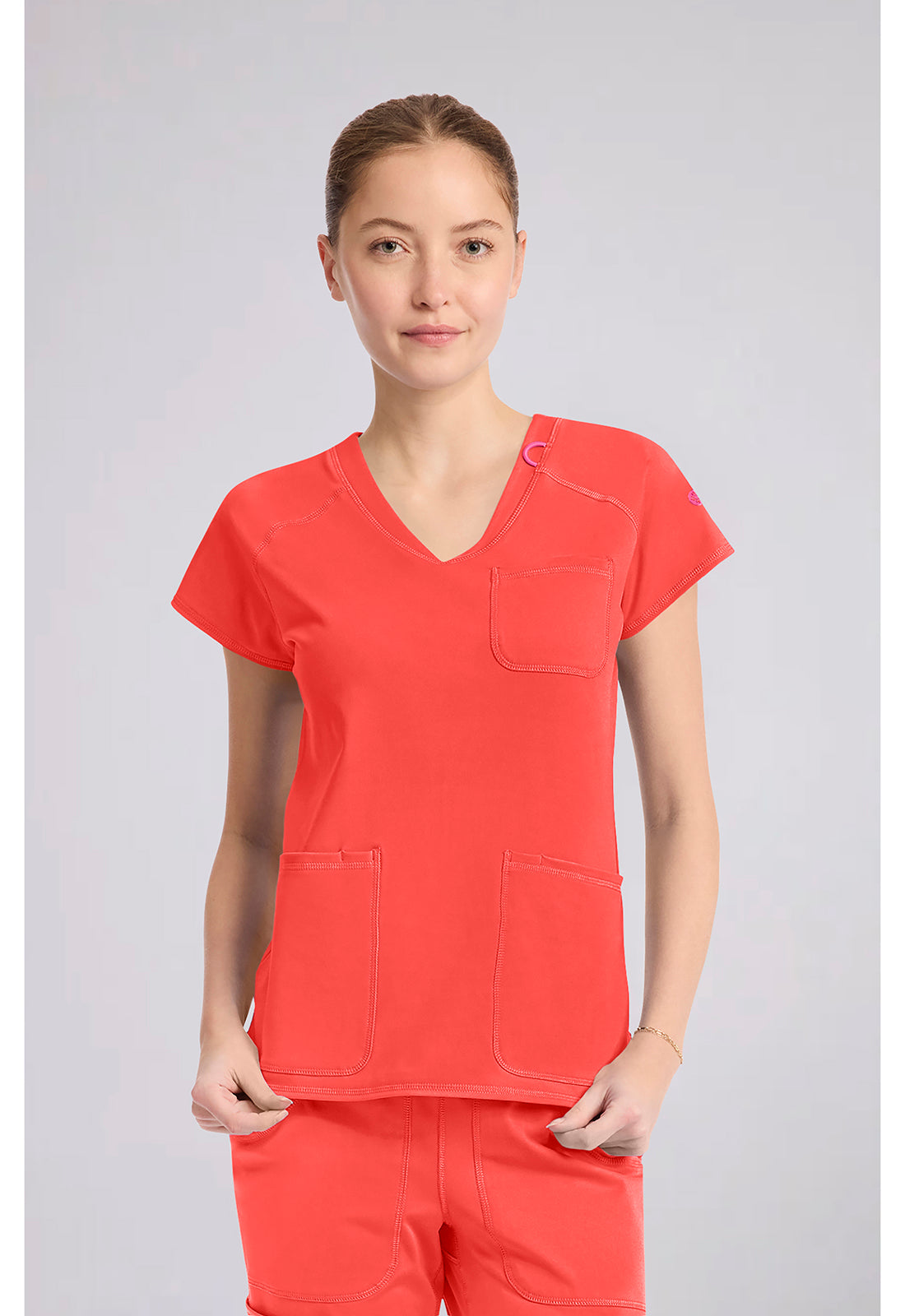 Med Couture Amp Knit Women's MC752 Raglan V-Neck Top