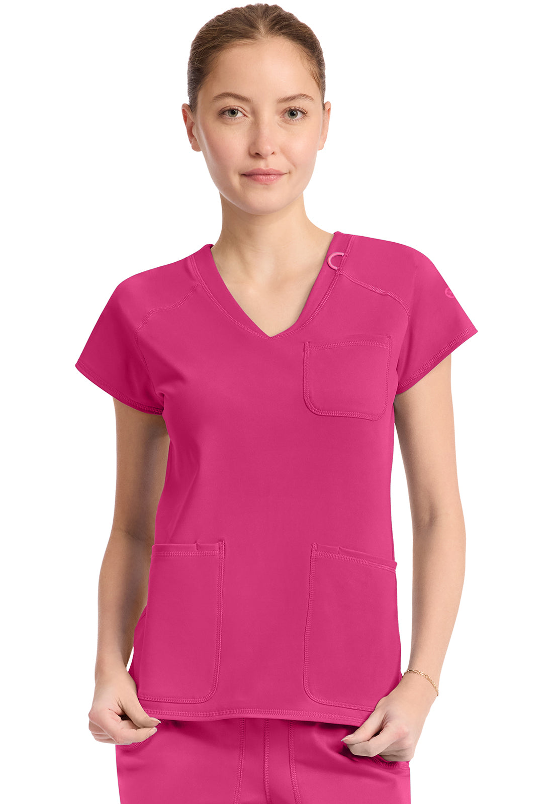 Med Couture Amp Knit Women's MC752 Raglan V-Neck Top