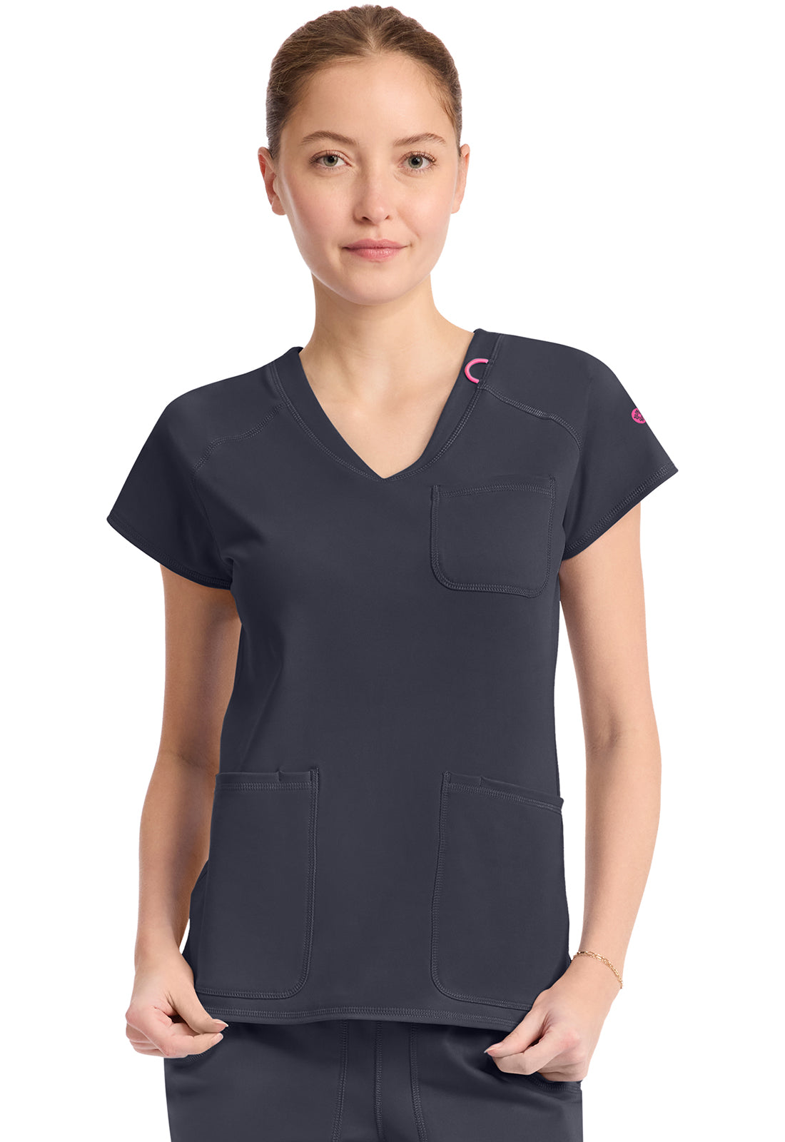 Med Couture Amp Knit Women's MC752 Raglan V-Neck Top