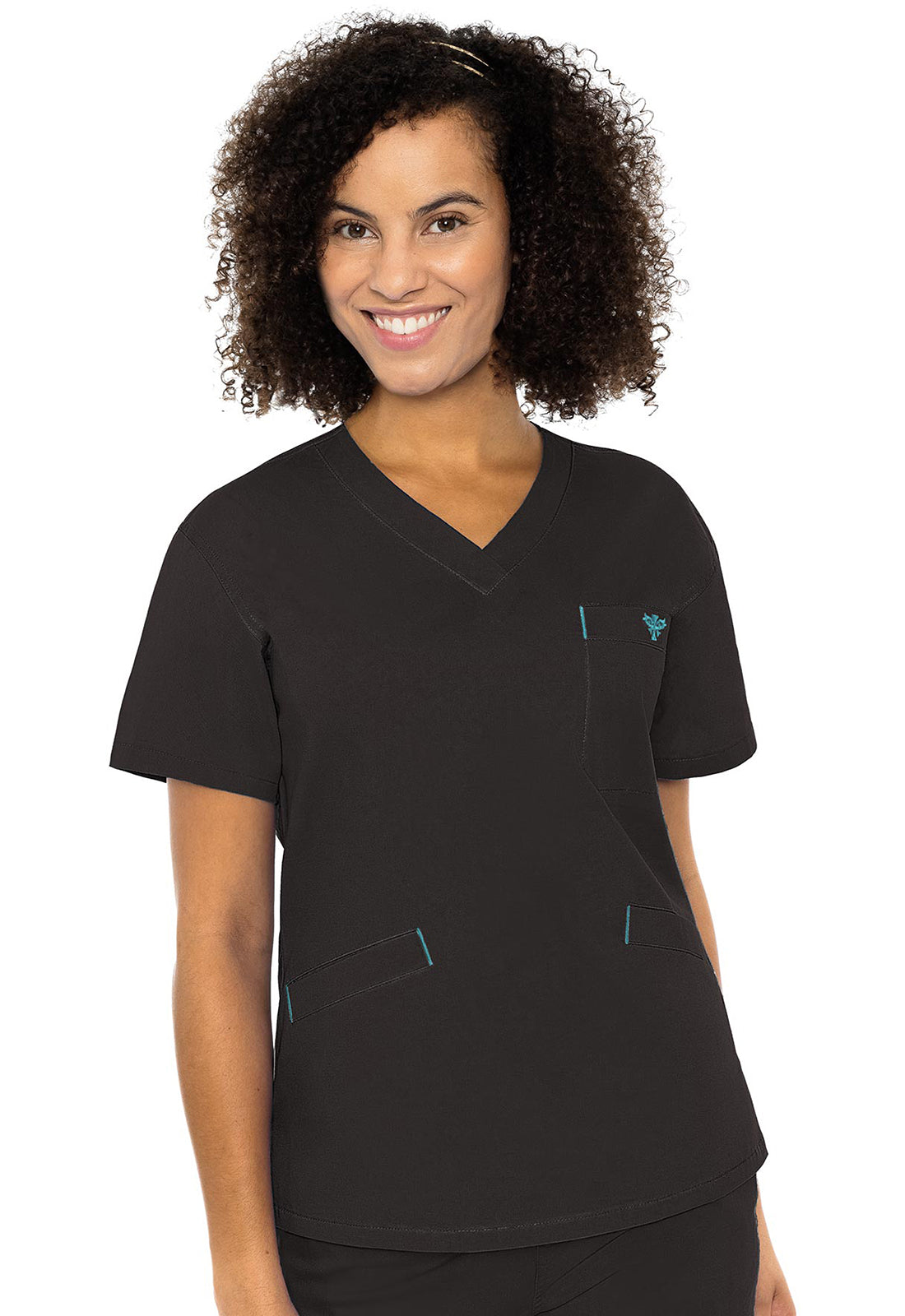 Med Couture Signature Women's MC8403 V-Neck Signature 3 Pocket Top