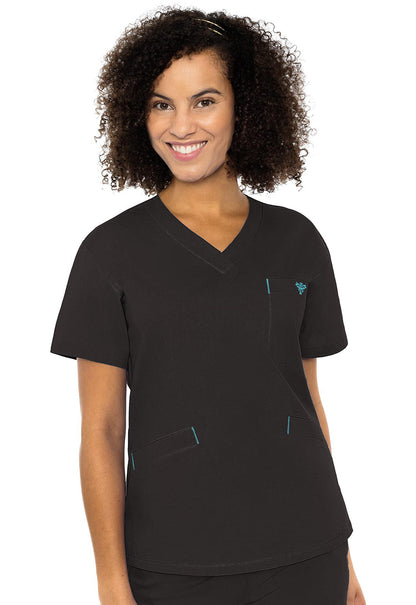 Med Couture Signature Women's MC8403 V-Neck Signature 3 Pocket Top