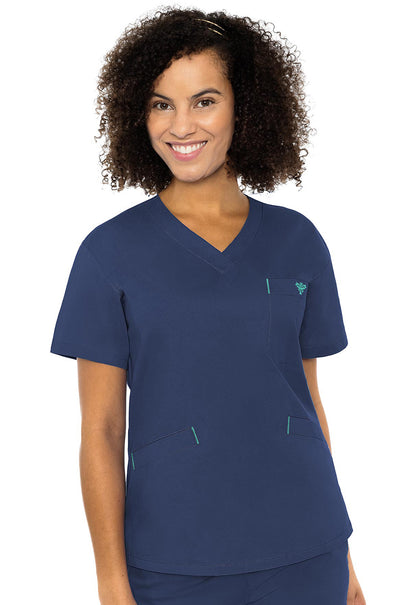 Med Couture Signature Women's MC8403 V-Neck Signature 3 Pocket Top