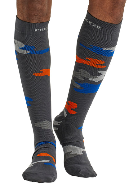 Cherokee Legwear Men's MPRINTSUPPOR Men's 10-15mmHg Compression Socks